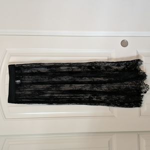iHeartRaves Long Black Lace Cover Up